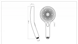 Душевая лейка Bravat P70301BW-ENG пластик, черная