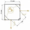 Душевой уголок Cezares Crystal 80x80см CRYSTAL-S-A-2-80-C-Cr профиль хром, стекло прозрачное 