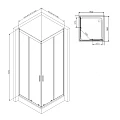 Душевой уголок AM.PM Gem 90x90см W90G-403-090BT профиль черный, стекло прозрачное