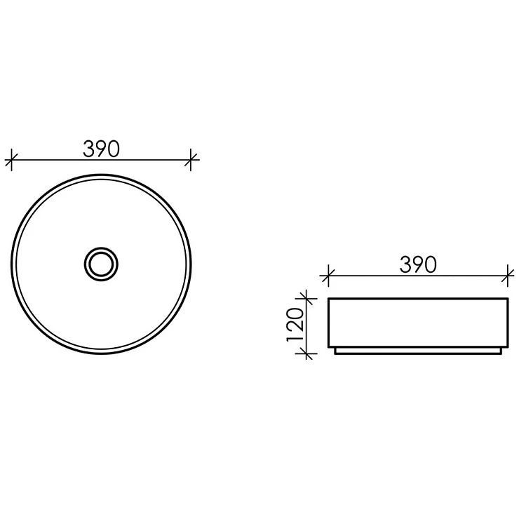 Раковина накладная Ceramica Nova Element CN6022MDH антрацит матовая