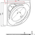 Акриловая ванна Aquanet Vitoria 130x130 204049 белая глянцевая