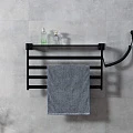 Полотенцесушитель электрический Black & White N-333 B 58x35см 333BN черный матовый
