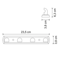Крючок Wasserkraft Kammel K-8374 хром