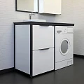 Тумба с раковиной Comforty Лозанна-120 00-00009517 белая, с антрацитовой столешницей