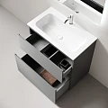 Тумба с раковиной Sancos Folk Floor 80 напольная, Ergraut soft