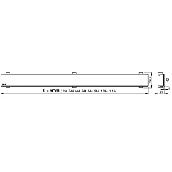 Душевой лоток AlcaPlast APZ6 650 с опорами, хром