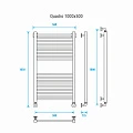 Полотенцесушитель водяной Energy Quadro 100х50 см EWTR0QUAD1005000000 хром