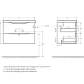 Тумба под раковину BelBagno MARINO-750-2C-SO-BO-P bianco opaco