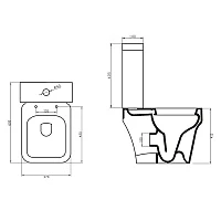 Бачок для унитаза BelBagno JANICE BB124T белый глянцевый