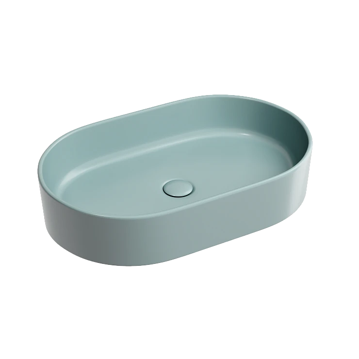 Раковина накладная Ceramica nova Element 600*380*122мм CN6048MLG зеленая матовая