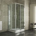 Душевой уголок Bravat Line 90x90см BS090.2202A профиль хром, стекло прозрачное