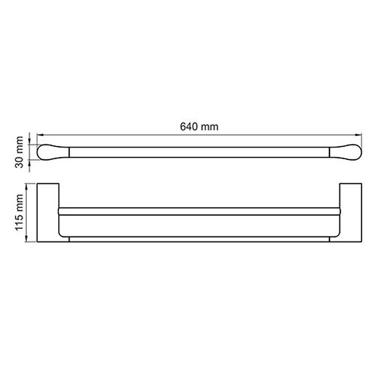 Полотенцедержатель Wasserkraft Glan K-5140 черный матовый