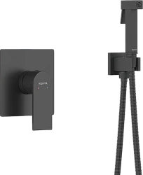 Гигиенический душ Aquatek Лира AQ1419MB со смесителем, с внутренней частью, матовый черный