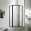 Душевой уголок Azario Richmond 100х100см AZ-NAG3231 1000 Black профиль черный, стекло прозрачное