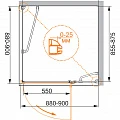 Душевой уголок Cezares Verona 90x90см VERONA-W-A-1-90-P-Cr-R профиль хром, стекло рифленое