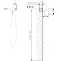 Гигиенический душ ABBER Wasser Kreis AF8125B со смесителем, черный матовый