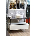 Тумба под металлический каркас Cezares Cadro CADRO-120-1C-SO-BG-BLUM белый лед