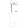 Зеркало-шкаф Aquaton Америна 60 L 1A135302AM01L белый