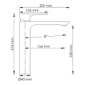 Смеситель для раковины Wasserkraft Mindel 8503H белый матовый