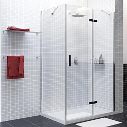 Душевой уголок Wasserkraft Aller 120x80см 10H06RBLACK MATT профиль хром, стекло прозрачное
