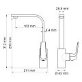 Смеситель для кухни Wasserkraft Neime 1907 хром