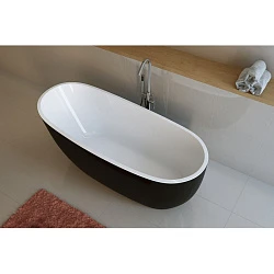 Акриловая ванна Excellent Comfort+ 175x74 WAEX.CMP2.17WB черная глянцевая