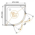 Душевой уголок Cezares Crystal 80x80см CRYSTAL-S-R-2-80-C-Cr профиль хром, стекло прозрачное