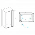 Душевой уголок RGW Passage PA-44 100x80см 41084408-011 профиль хром, стекло прозрчное