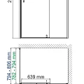 Душевой уголок Wasserkraft Elbe 90x80см 74P20 профиль черный, стекло прозрачное