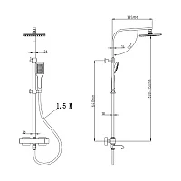Душевая стойка Smart КВАДРО SM1210AA