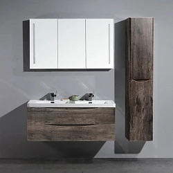 Тумба с раковиной BelBagno Ancona 120 с двойной раковиной, темный дуб