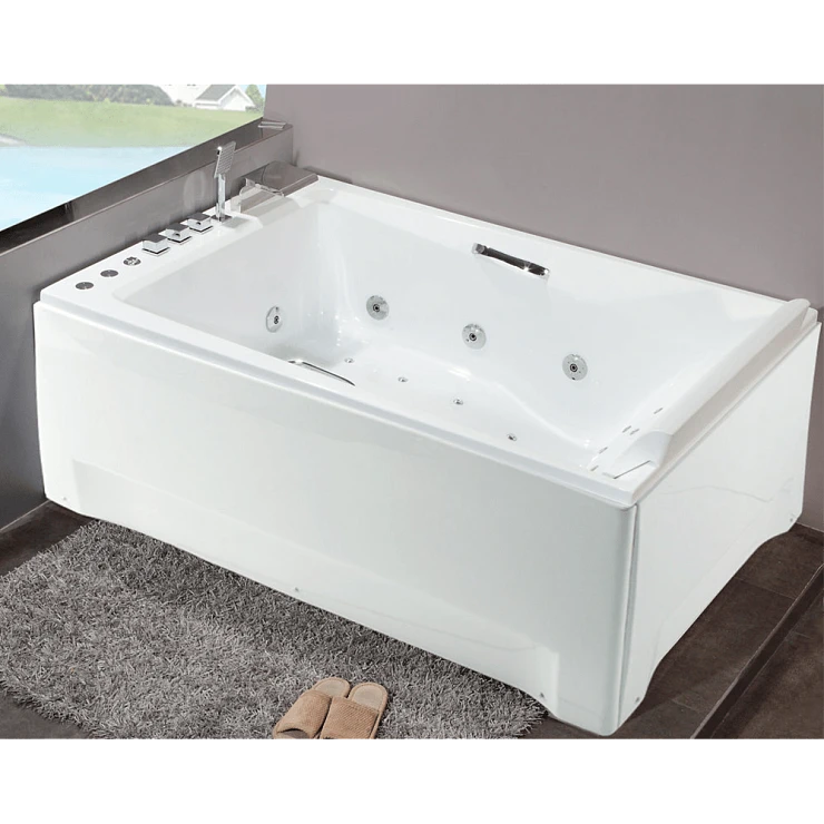 Акриловая ванна Orans OLS-BT65105 L 120x180см 65105L0 с гидромассажем, белая глянцевая