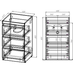 Тумба под раковину Style Line Даллас 110 СС-00002369 белый глянец