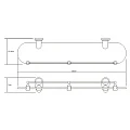 Полка Wasserkraft Main K-9244 с ограничителем, хром