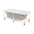 Акриловая ванна BERGES TARI 170x80 с каркасом 050030 белая глянцевая