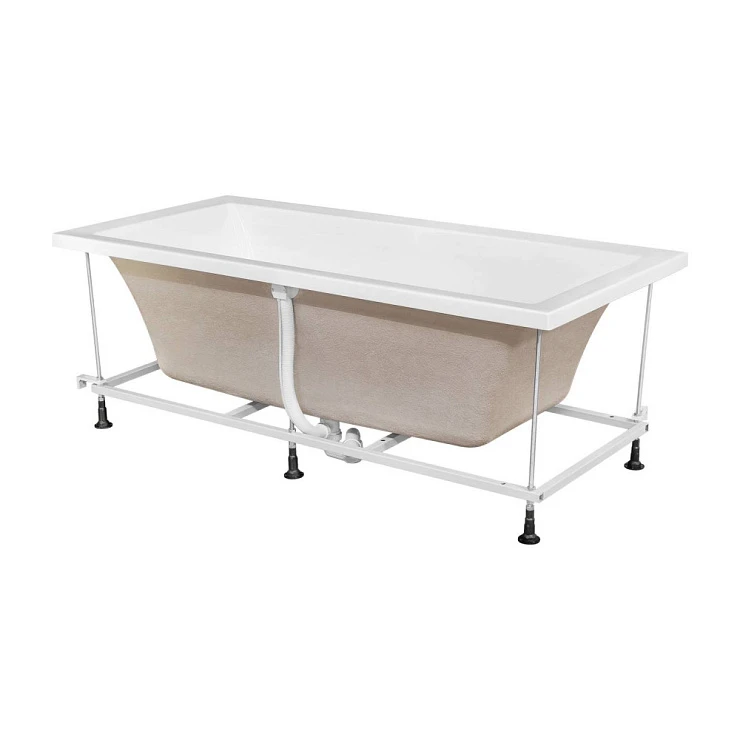 Акриловая ванна BERGES TARI 170x80 с каркасом 050030 белая глянцевая