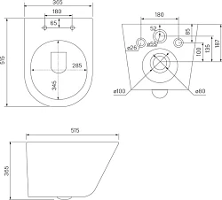 Унитаз подвесной IDDIS Calipso CALR3BMi25 черный матовый