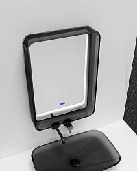 Зеркало для ванной ABBER Kristall AT6701Onyx с подсветкой