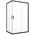 Душевой уголок Vegas Glass ZA-F Novo h2000 120*90 02М 01 профиль черный матовый, стекло прозрачное