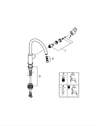 Смеситель для кухни Grohe BauLoop 31368001 хром