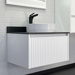 Тумба с раковиной Comforty Марсель 75 00-00012270CF белая матовая