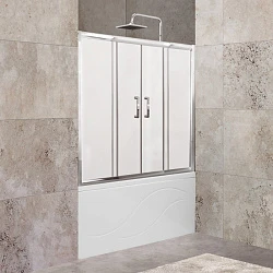 Шторка на ванну BelBagno Unique 150х140см UNIQUE-VF-2-150/180-140-M-Cr профиль