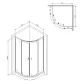 Душевой уголок AM.PM X-Joy 90x90см W88G-205-090BT64 профиль черный, стекло прозрачное