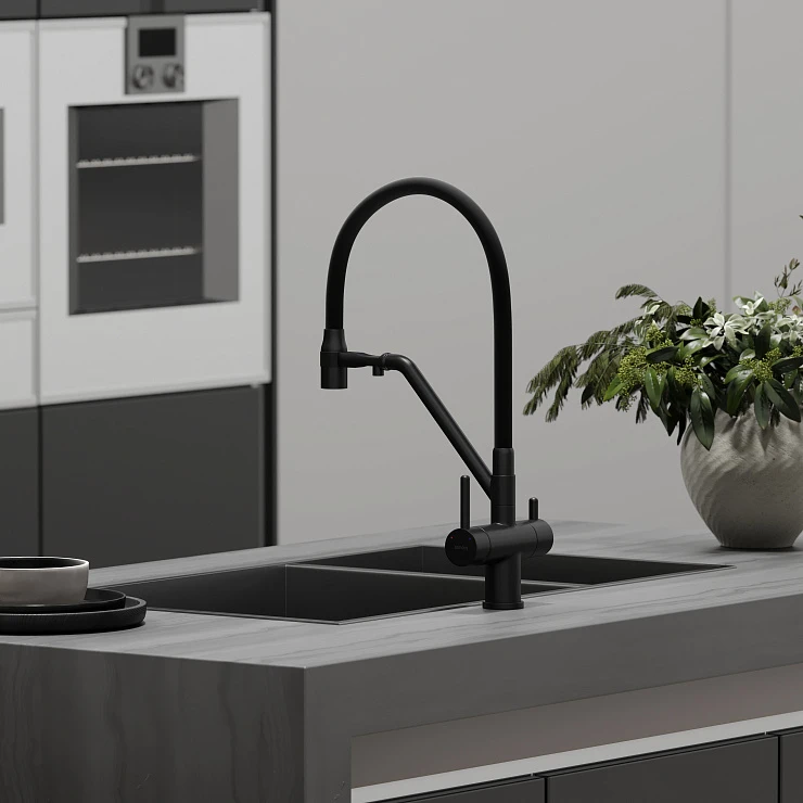 Смеситель для кухни Sancos Dora SC4003MB черный матовый
