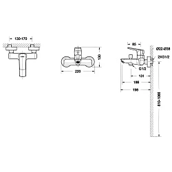 Смеситель для ванны с душем Bravat REAL F6121179CP-01 хром