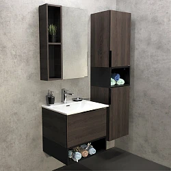 Тумба с раковиной Comforty Франкфурт 60 00004150530CF дуб шоколадно-коричневый