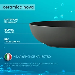 Раковина накладная Ceramica Nova Element 520*395*130мм антрацит матовая