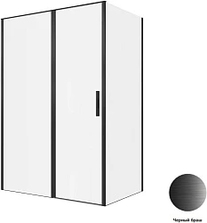 Душевой уголок Allen Brau Priority 140x90 3.31036.BBA+3.31045.BBA профиль черный, стекло прозрачное