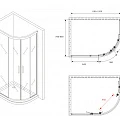 Душевой уголок ABBER Schwarzer Diamant 120х80см AG01128B профиль черный, стекло прозрачное