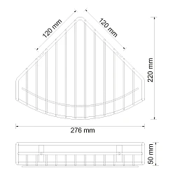 Полка Wasserkraft Ammer K-1511 угловая, хром